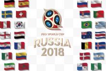 俄罗斯世界杯成员国旗...
