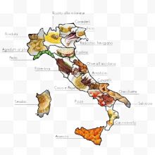 意大利美食分布展示图