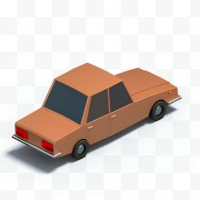 棕色汽车的汽车模型...