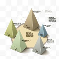 立体三角商务信息展示图