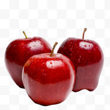水果红色苹果三个红苹果...