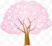 粉色春季桃花树木