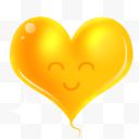 黄色的心形图标 icon.com ##小