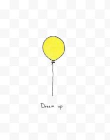 黄色上升气球