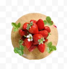 一盘红色草莓