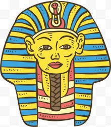 卡通埃及法老神像
