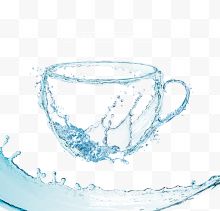 创意蓝色水纹杯子