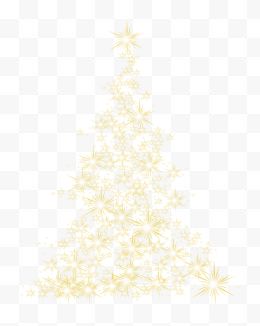 金黄色圣诞树