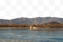 北京颐和园冬日风景...