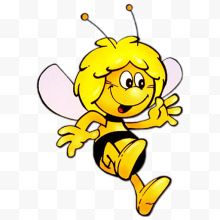 黄色拟人蜜蜂