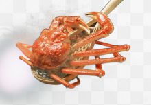 美食热气腾腾的长腿蟹
