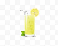 一杯黄色柠檬水