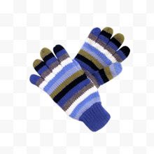 蓝色条纹手套