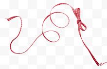 红色蝴蝶结绳子