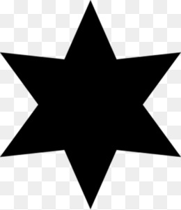 黑白六角星扁平