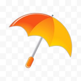 一把橙黄色雨伞