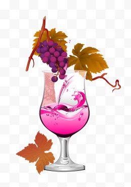 紫色葡萄果汁装饰图案