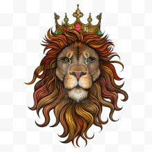 戴着王冠的狮子