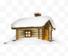 白雪里的小木屋