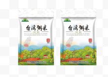 台湾粥米袋装米效果图设计...