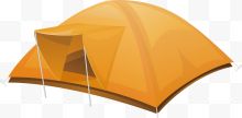 卡通橙色帐篷
