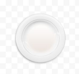 圆形白色干净盘子