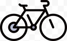 线性自行车图标