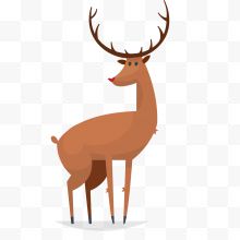 棕色的鹿动物设计矢量图