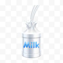 牛奶滴喷溅牛奶杯