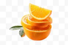 水果橙子切开
