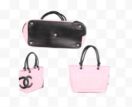 粉红色荔枝皮奢侈品手提包