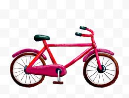 粉色脚蹬可爱自行车...