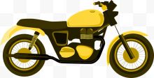 卡通黄色摩托车