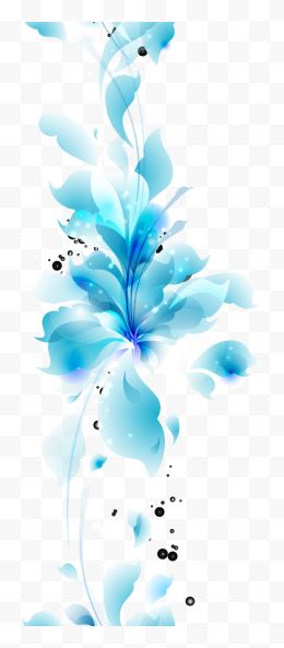 蓝色梦幻花朵