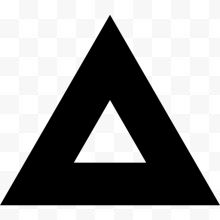 三角形对两不同大小的黑色和白色图标