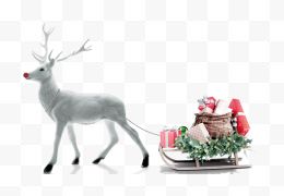 白色圣诞麋鹿送礼 灬小狮子灬采集到圣诞节