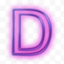 荧光紫字母D