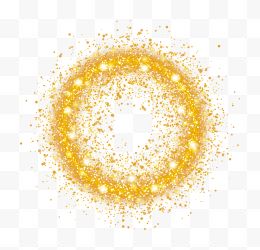 金色粒子圆形光