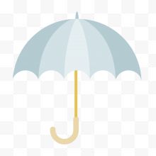 卡通淡蓝色雨伞