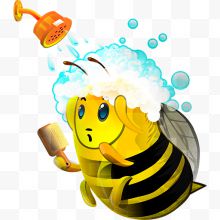 洗头的小蜜蜂