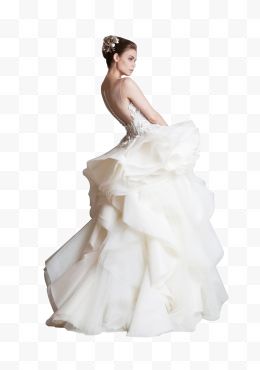 气质模特婚纱展板