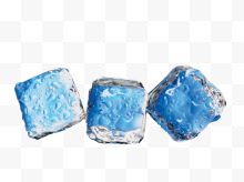 高清蓝色立体冰块装饰...
