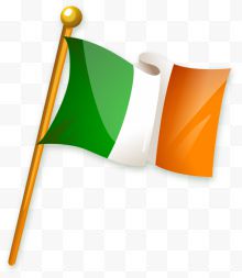 矢量手绘爱尔兰国旗