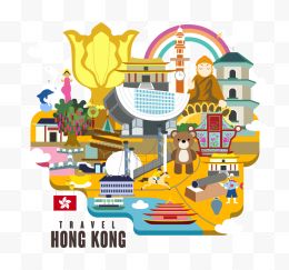 香港旅游矢量