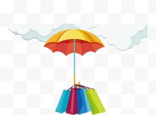下雨雨伞购物袋