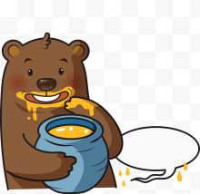 吃蜂蜜的棕熊
