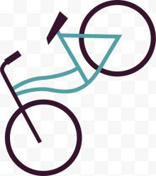 自行车简易画图标