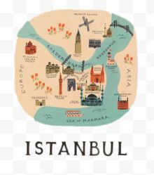 伊斯坦布尔部分地图图案