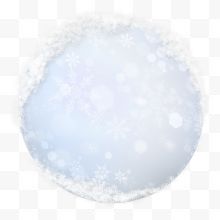 白色雪花图案圆球