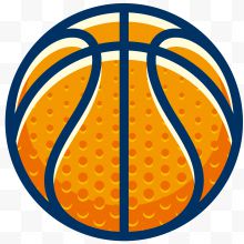 卡通橙色篮球